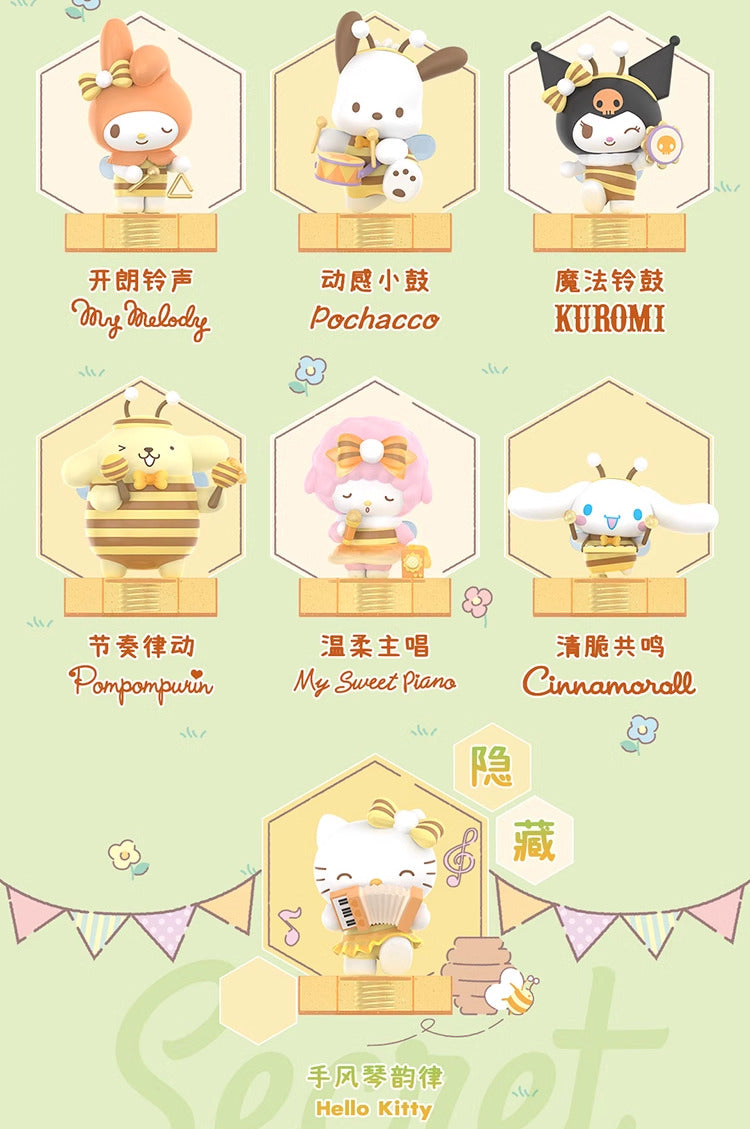 TOPTOY Sanrio Characters Little Bee Concert Trading Figures Box Set of 6