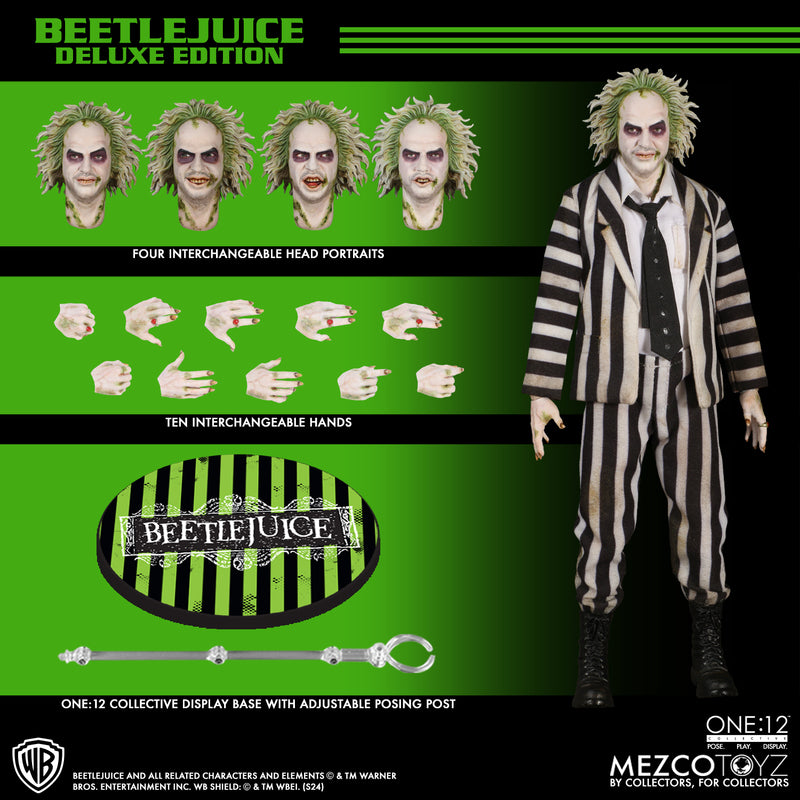 Mezco Toyz ONE:12 Collective Beetlejuice Deluxe Edition Action Figure