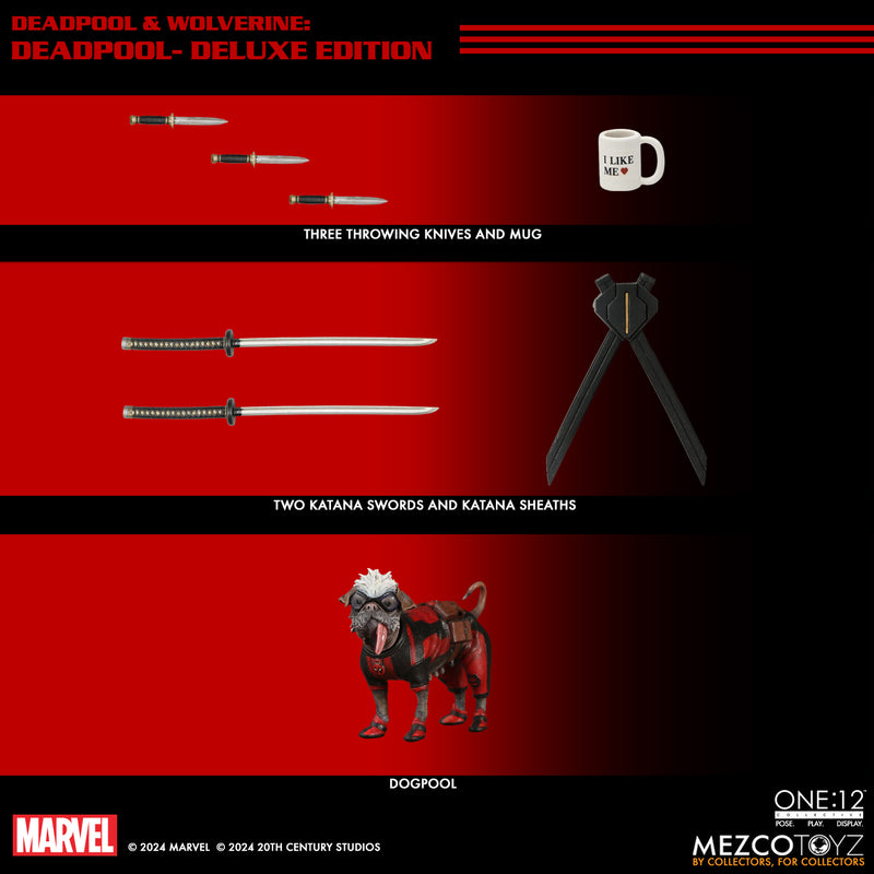 Mezco Toyz ONE:12 Collective Deadpool & Wolverine Deadpool Action Figure