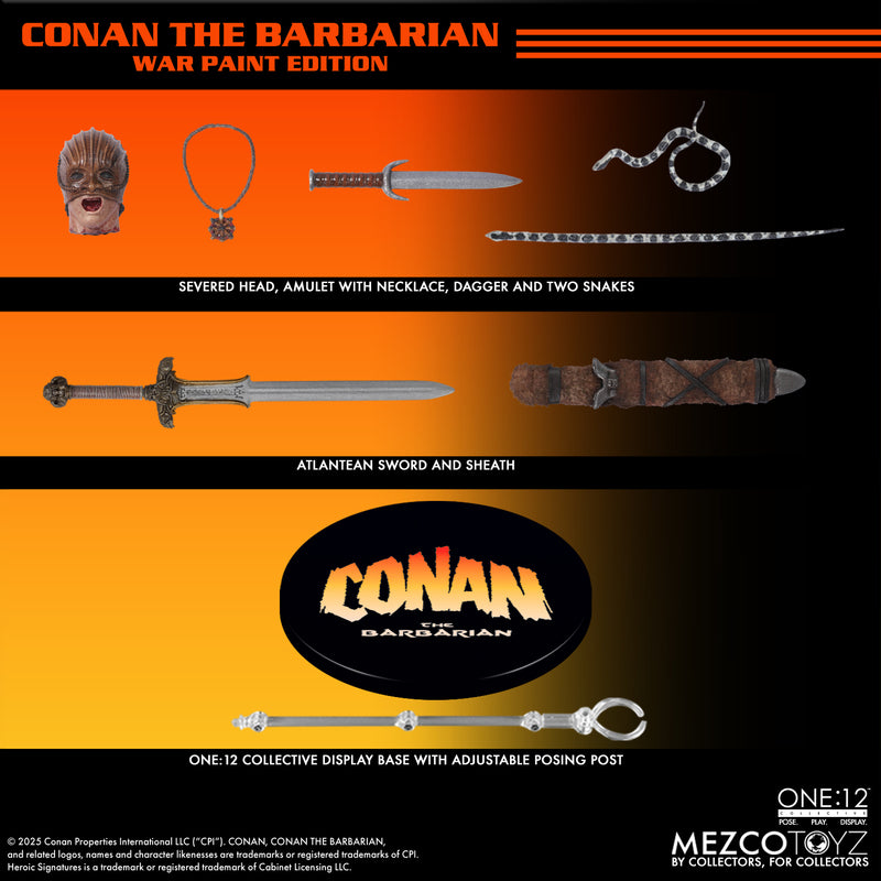 Mezco Toyz ONE:12 Collective Conan The Barbarian (1982) War Paint Edition Action Figure