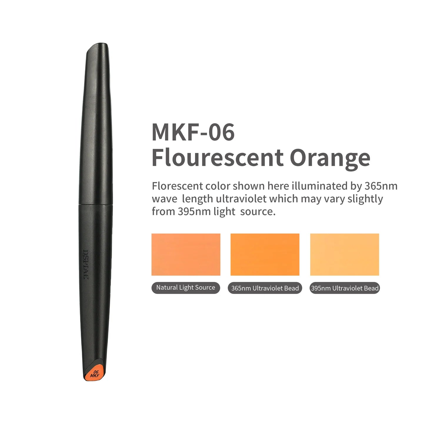DSPIAE MKF-06 Soft Tip Acrylic Marker Fluorescent Orange