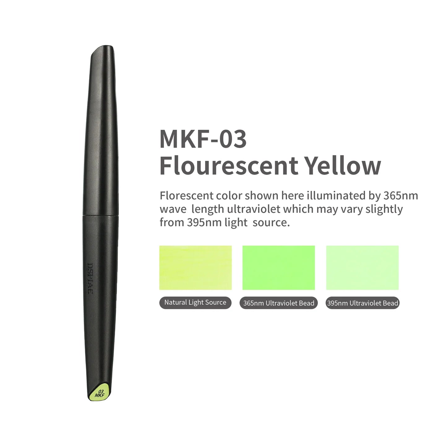 DSPIAE MKF-03 Soft Tip Acrylic Marker Fluorescent Yellow
