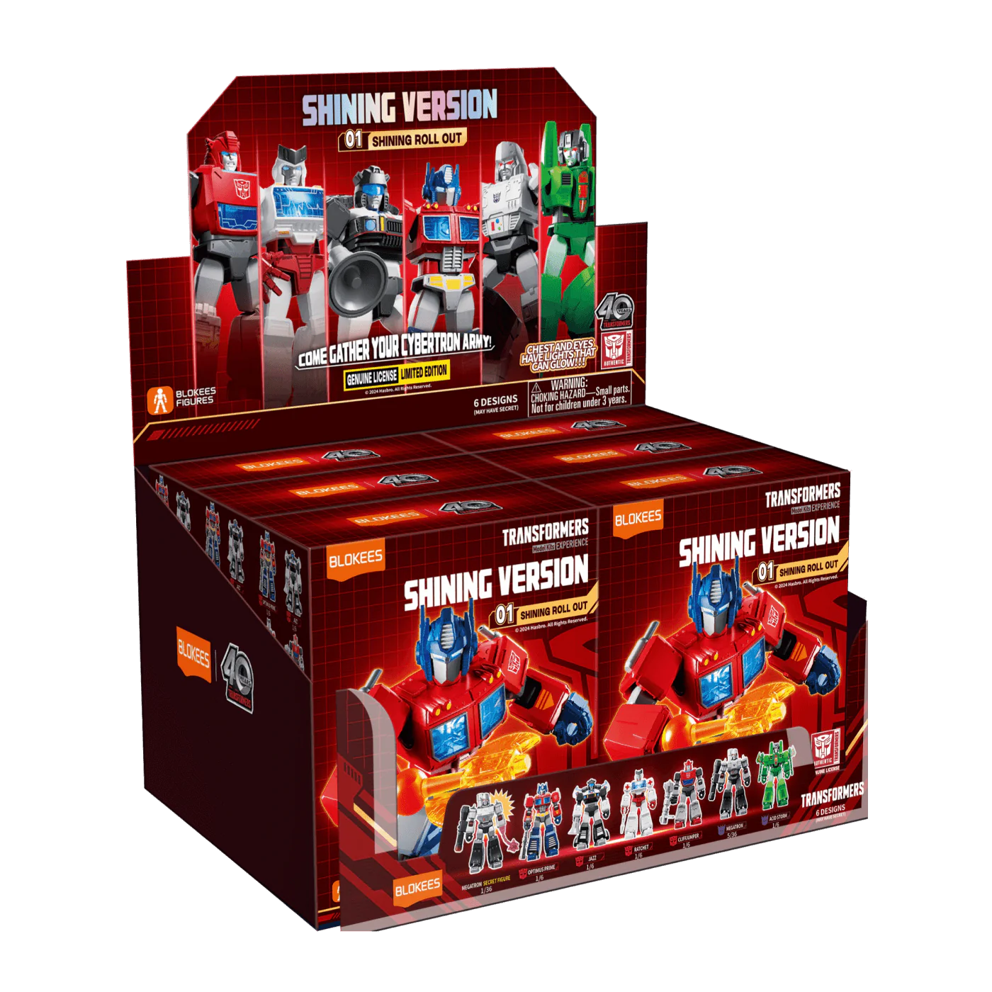 Blokees Transformers Model Kits Shining Version #01 Shining Roll Out Mystery Box Trading Figure Set of 6