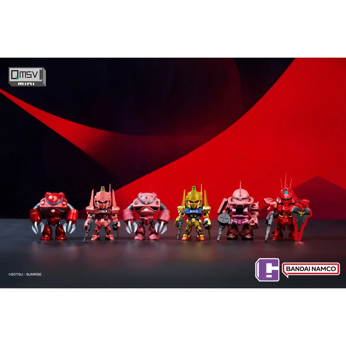Bandai Mobile Suit Gundam QMSV Mini Char's Custom Sealed Box Set of 8