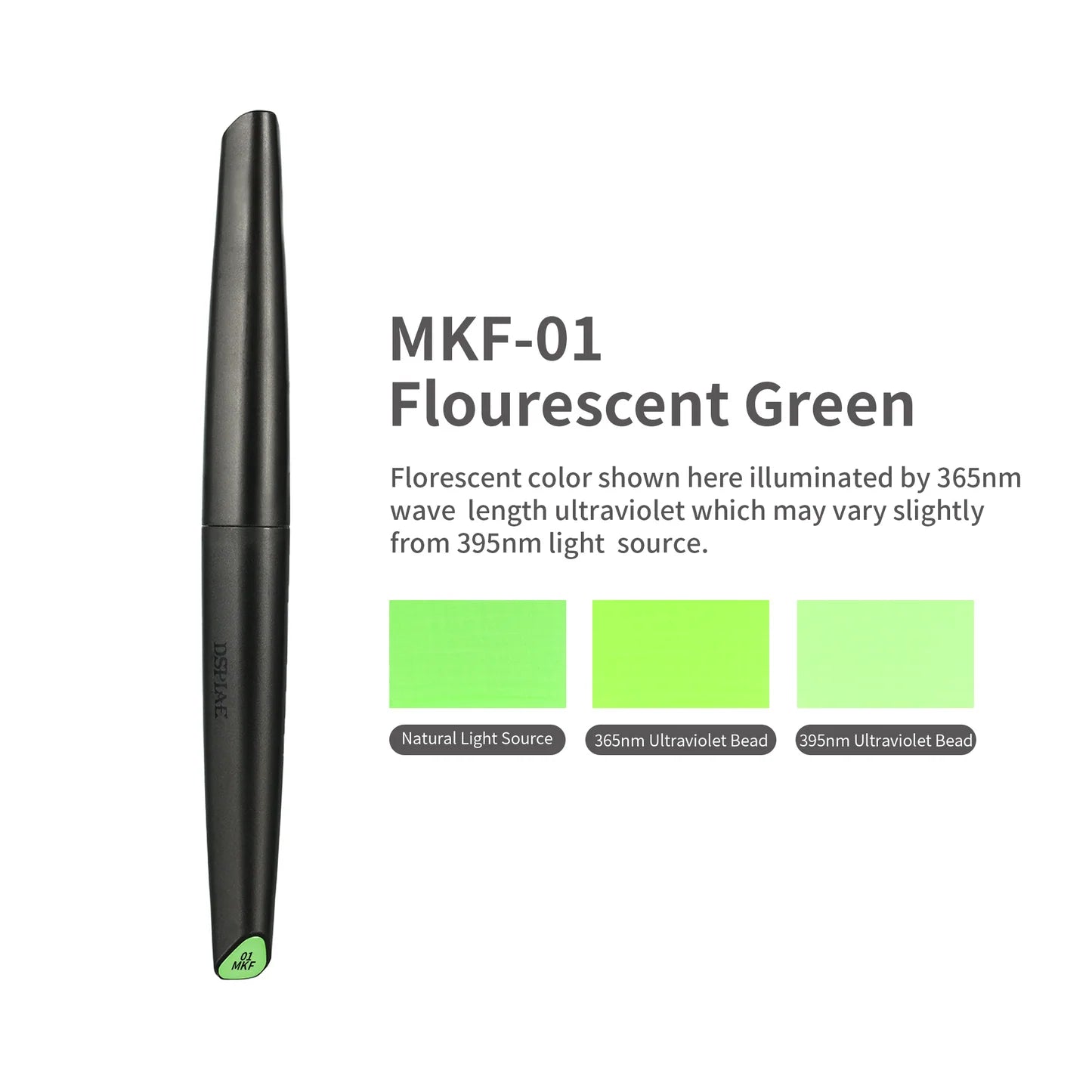 DSPIAE MKF-01 Soft Tip Acrylic Marker Fluorescent Green