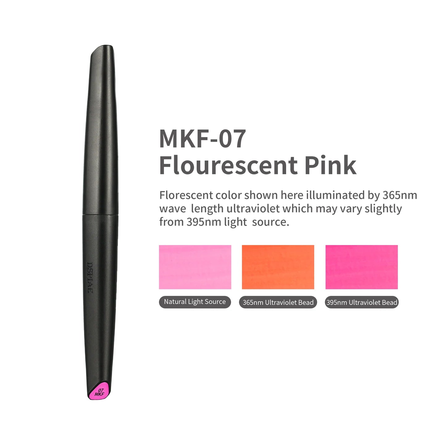 DSPIAE MKF-07 Soft Tip Acrylic Marker Fluorescent Pink