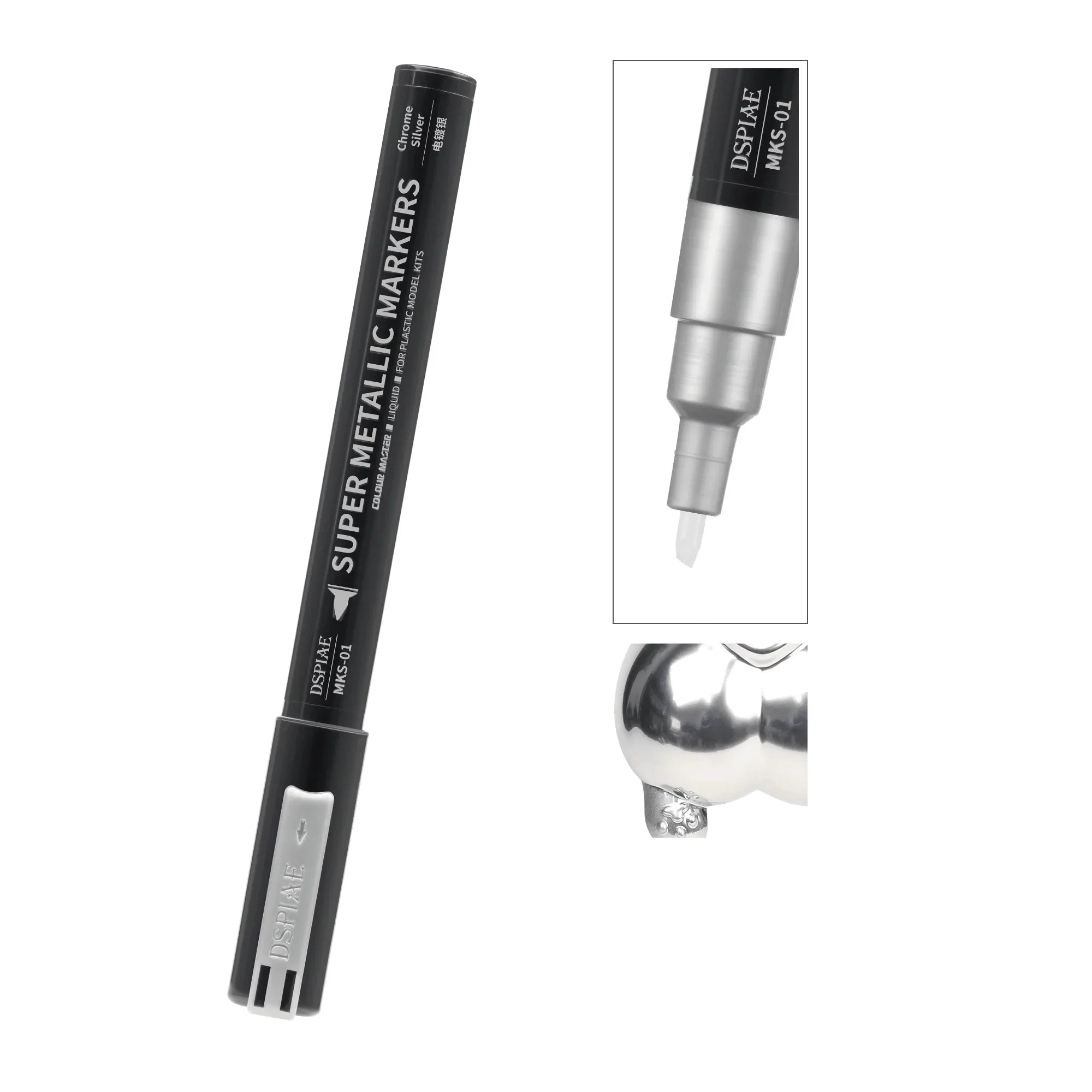DSPIAE MKS-01 Super Metallic Marker Chrome Silver