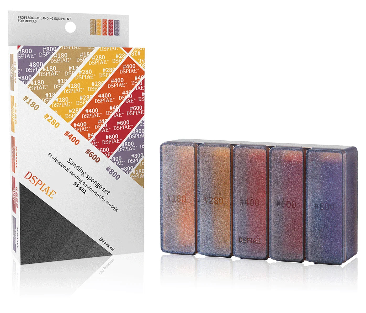 DSPIAE SS-S01 Coarse Sanding Sponge Set #180 - #800 (30pcs)