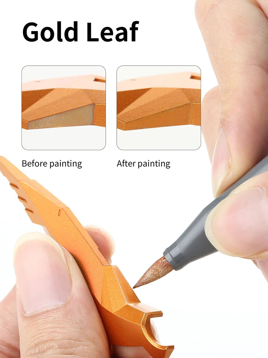 DSPIAE MKM-10 Soft Tip Acrylic Marker Metallic Gold Leaf