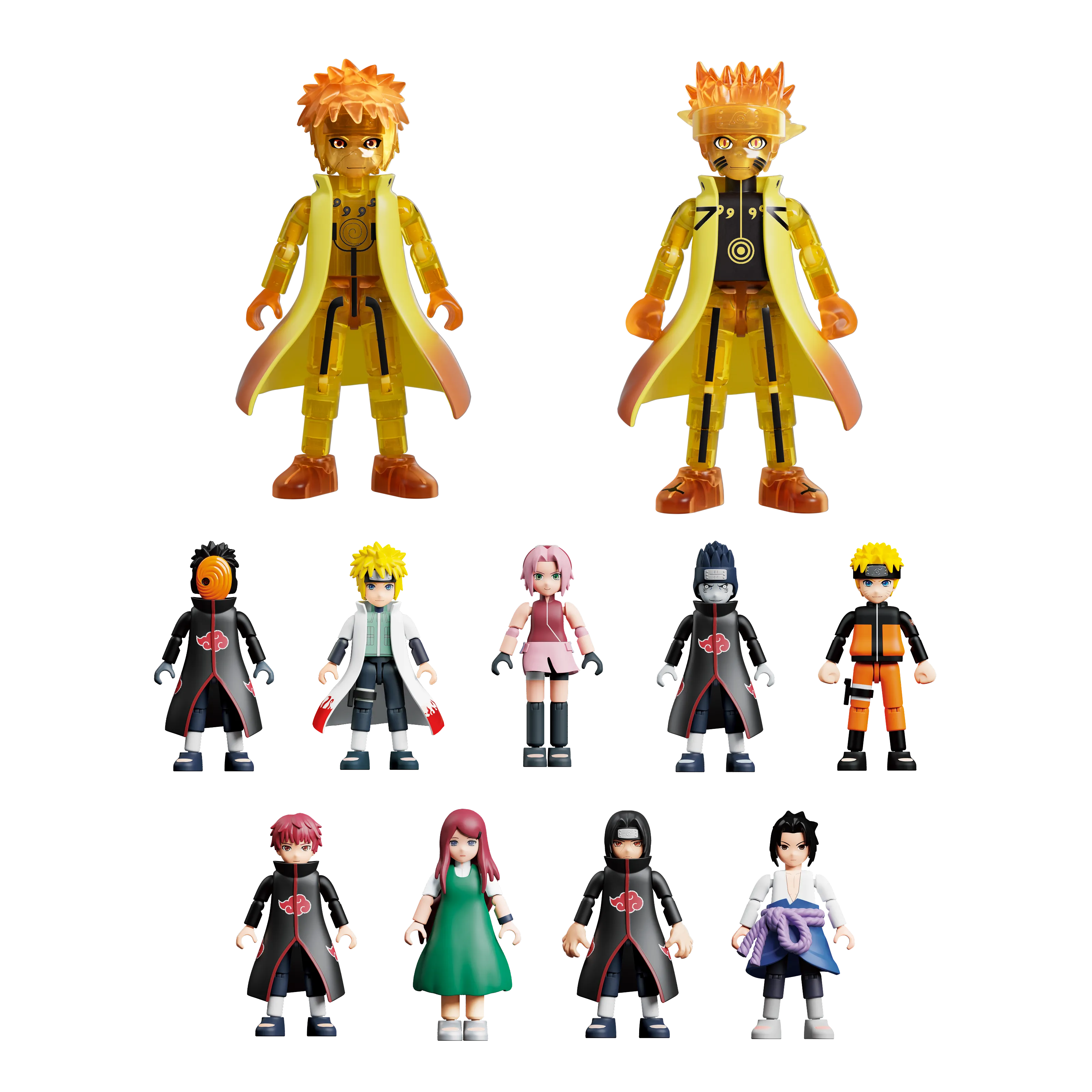 Blokees Naruto Shippuden Model Kits Galaxy Version GV-01 Ultimate Bond Mystery Box Trading Figure Set of 9