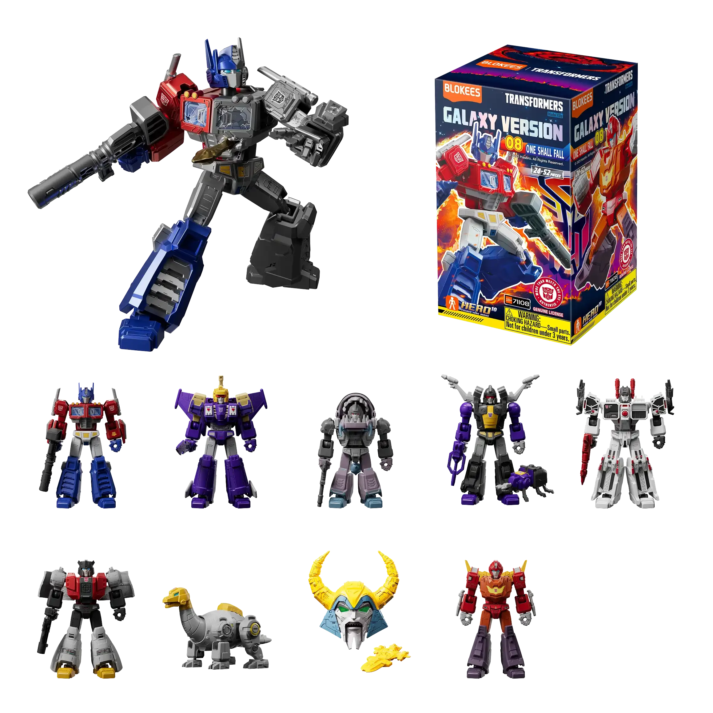 Blokees Transformers Model Kits Experience Galaxy Version #08 One Shall Fall Mystery Box Trading Figure Set of 9