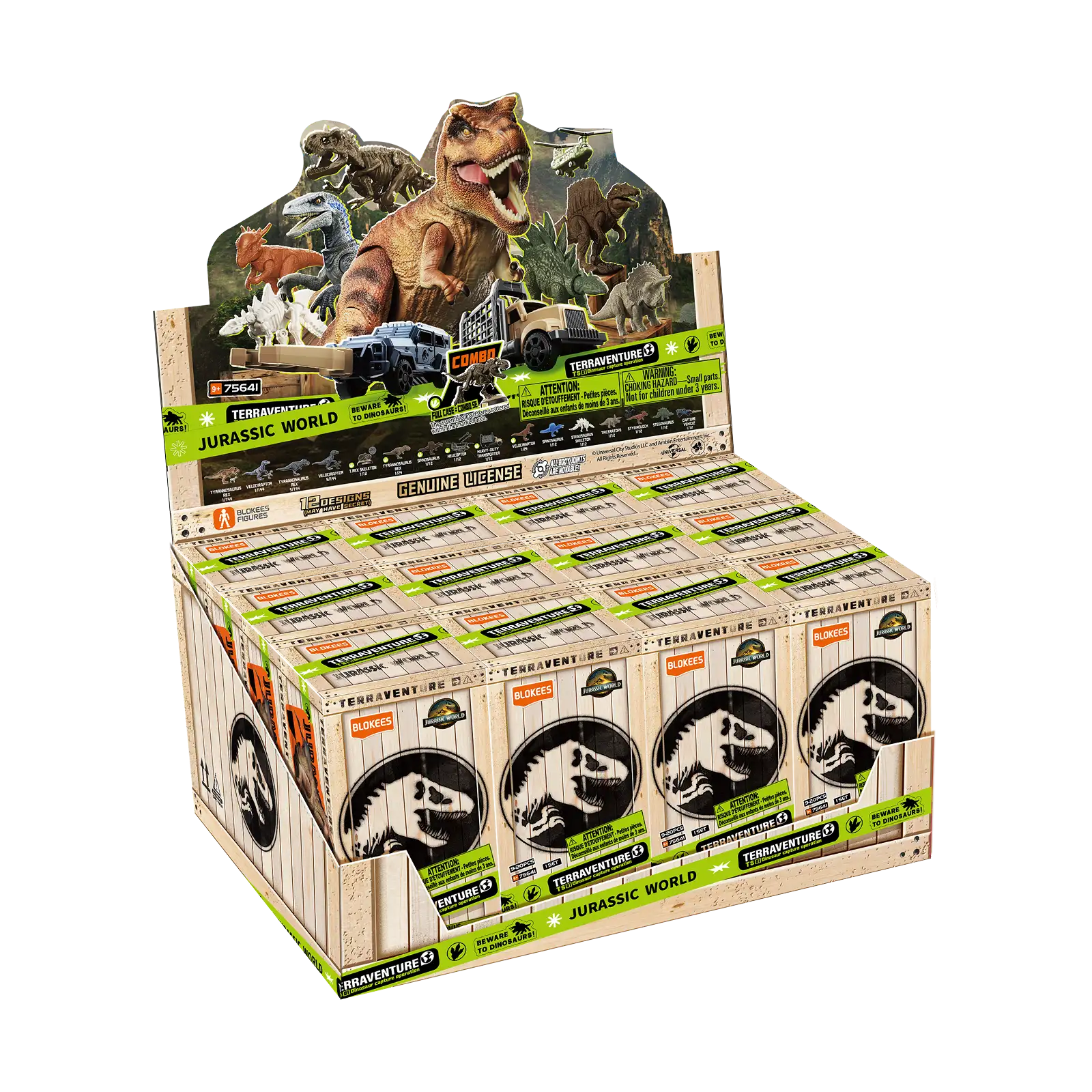 Blokees Jurassic World Model Kits Terraventure TS-01 Dinosaur Capture Operation Box Trading Figure Set of 12