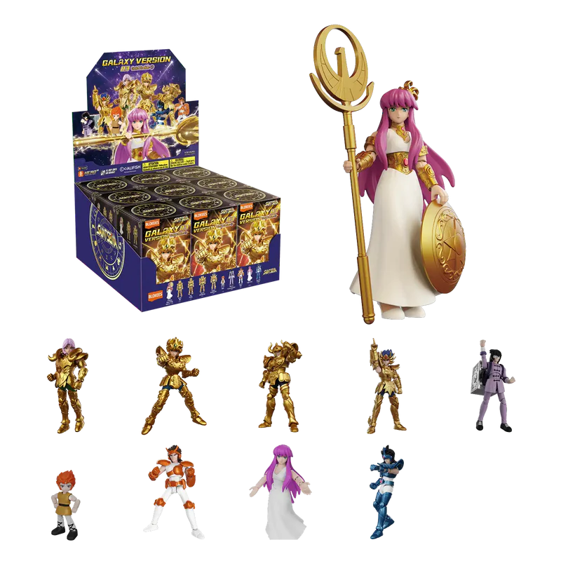 Blokees Saint Seiya Model Kits Galaxy Version #03 Gold Zodiac 1 Mystery Box Trading Figure Set of 9