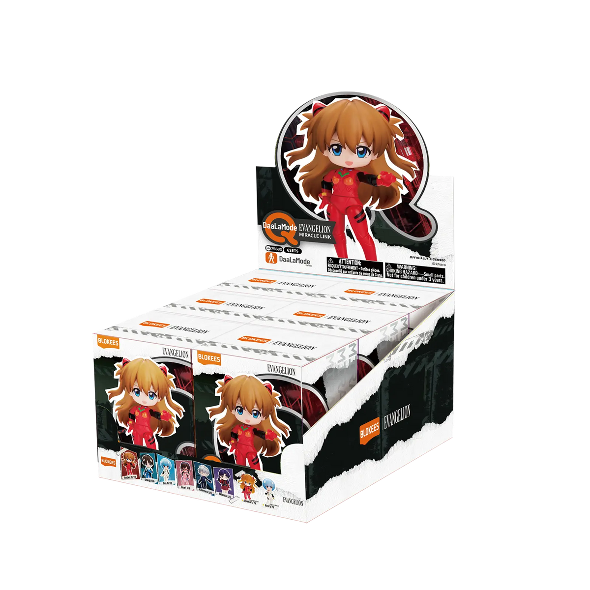 Blokees DaaLaMode Q Series Model Kits Evangelion Miracle Link Mystery Box Trading Figure Set of 6