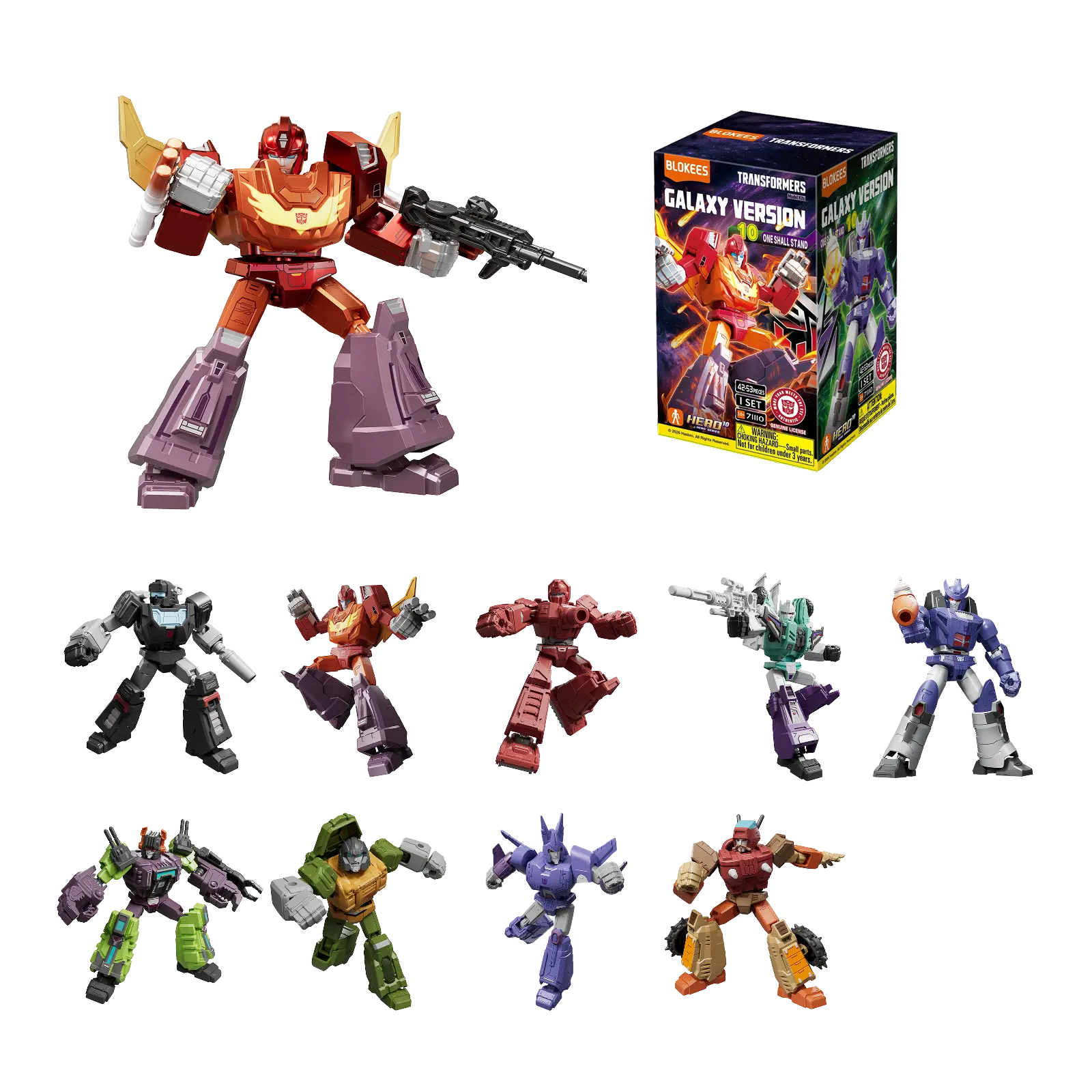Blokees Transformers Model Kits Experience Galaxy Version #10 One Shall Stand Mystery Box Trading Figure Set of 9