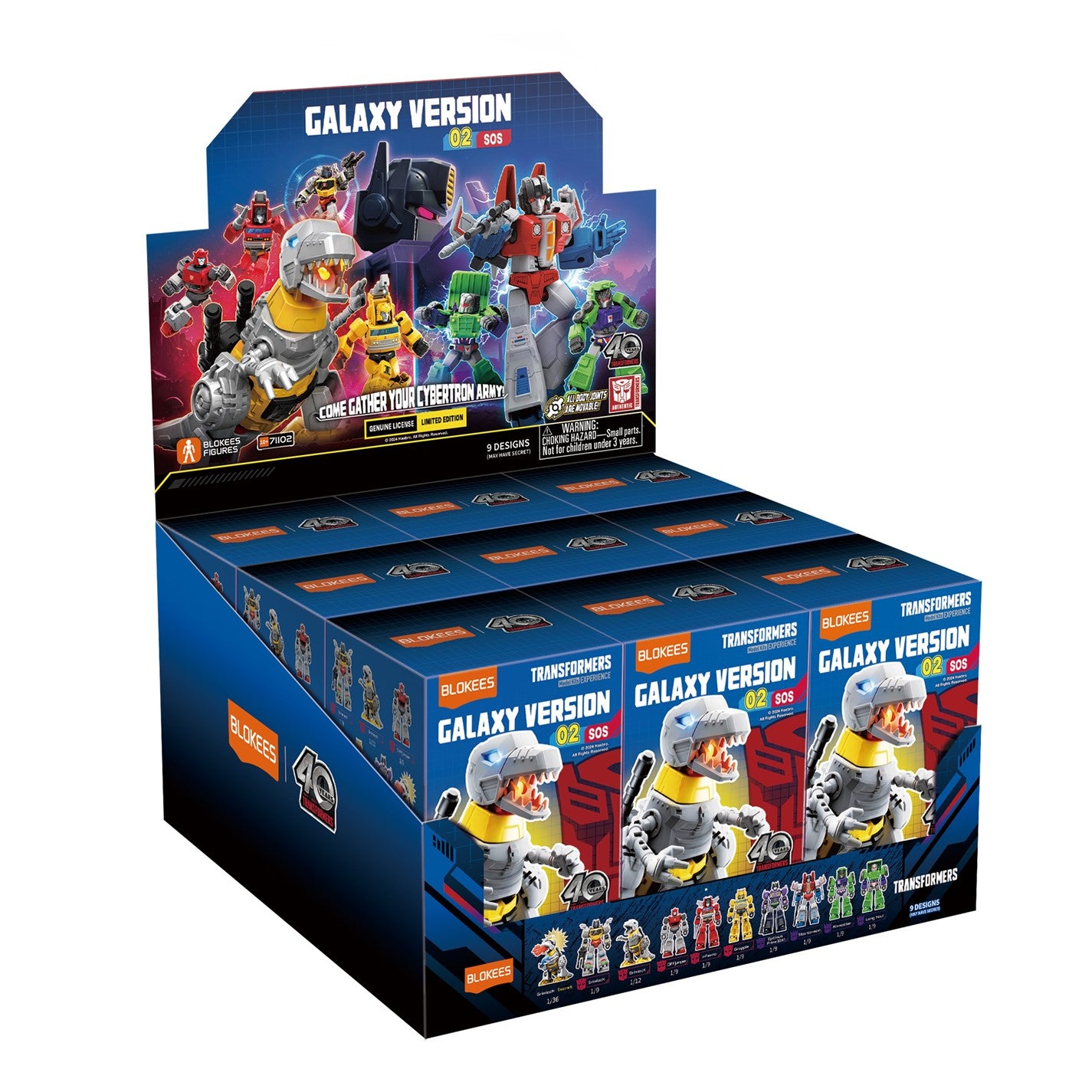 Blokees Transformers Model Kits Experience Galaxy Version #02 SOS Mystery Box Trading Figure Set of 9