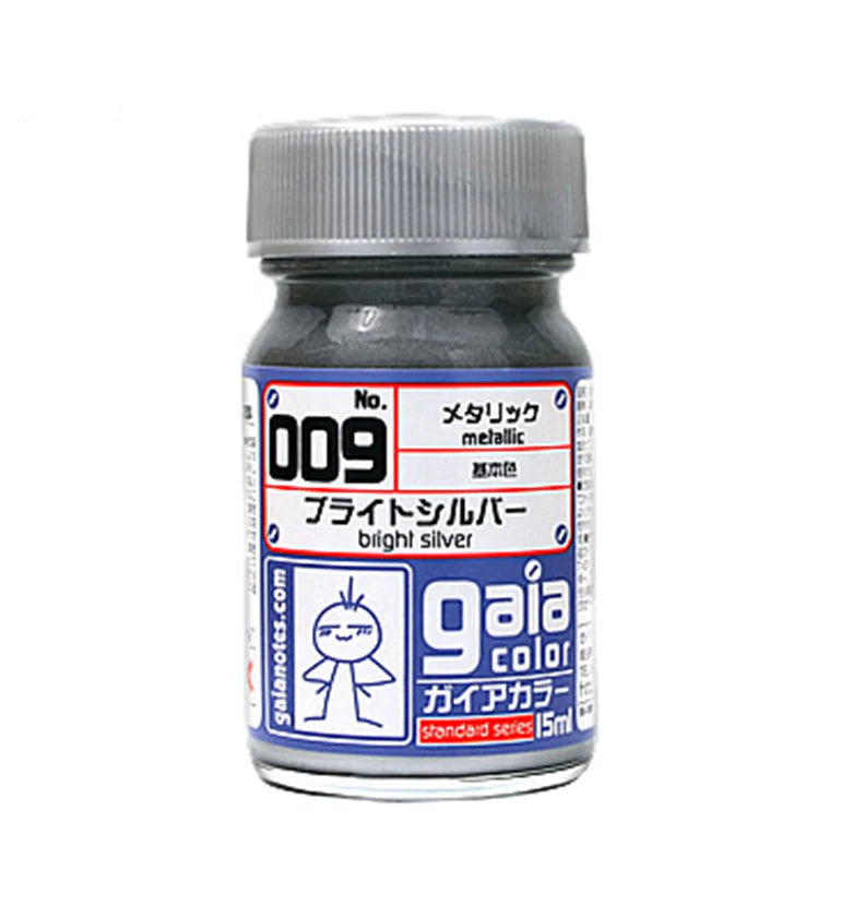 Gaianotes Gaia 009 Metallic Bright Silver 15ML Paint Bottle