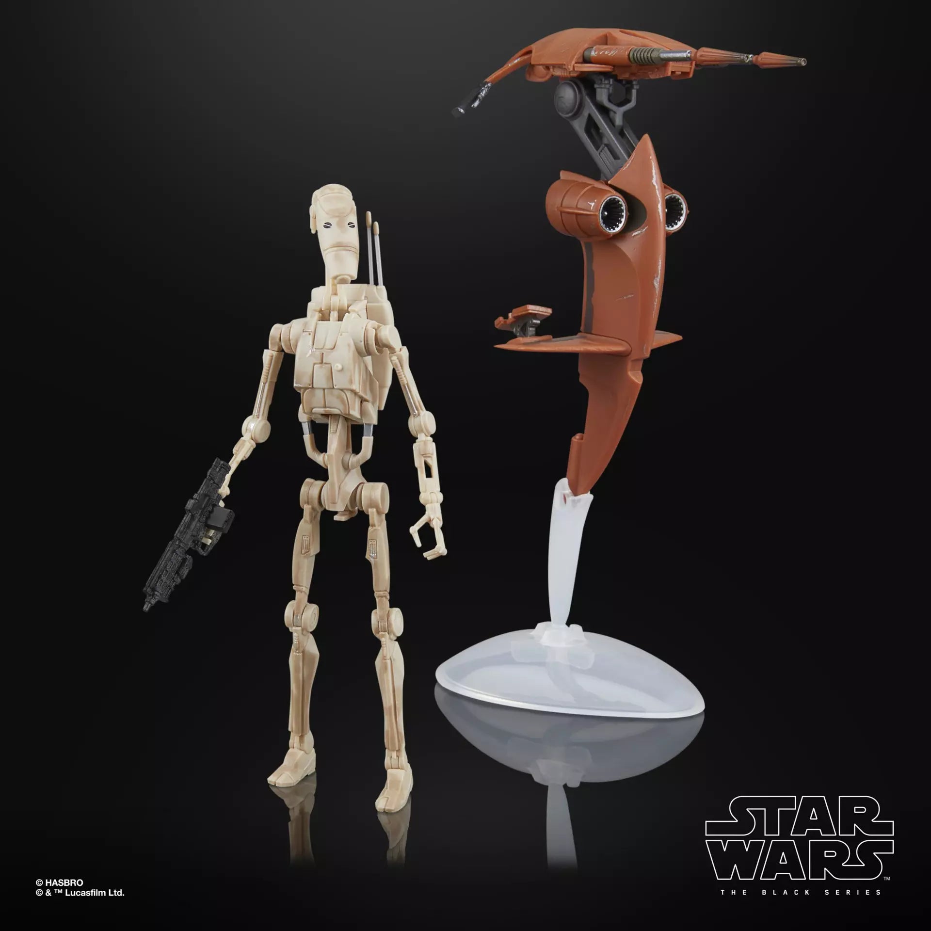 Hasbro Star Wars Black Series Episode 1 Strap & Battle Droid Exclusive 6 Inch Action Figure