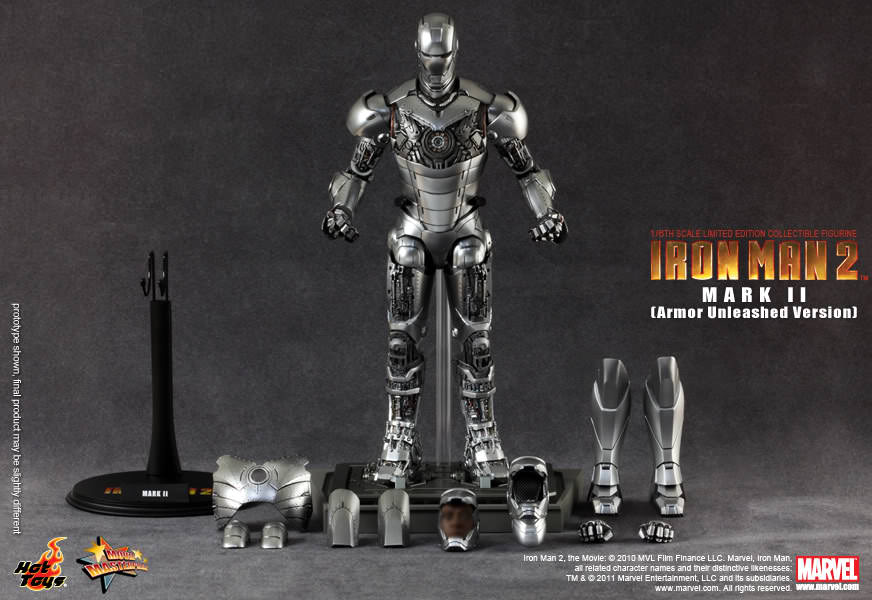 Hot Toys 1/6 Iron Man 2 Iron Man Mark II 2 (Armor Unleashed Collector Ver.) Sixth Scale Figure MMS150