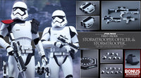 Hot Toys 1/6 Star Wars: The Force Awakens First Order Stormtrooper Officer and Stormtrooper Sixth Scale Figure MMS335