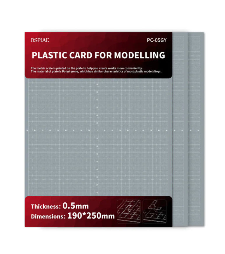 DSPIAE PC-05GY 0.5mm Plastic Card for Model Customization