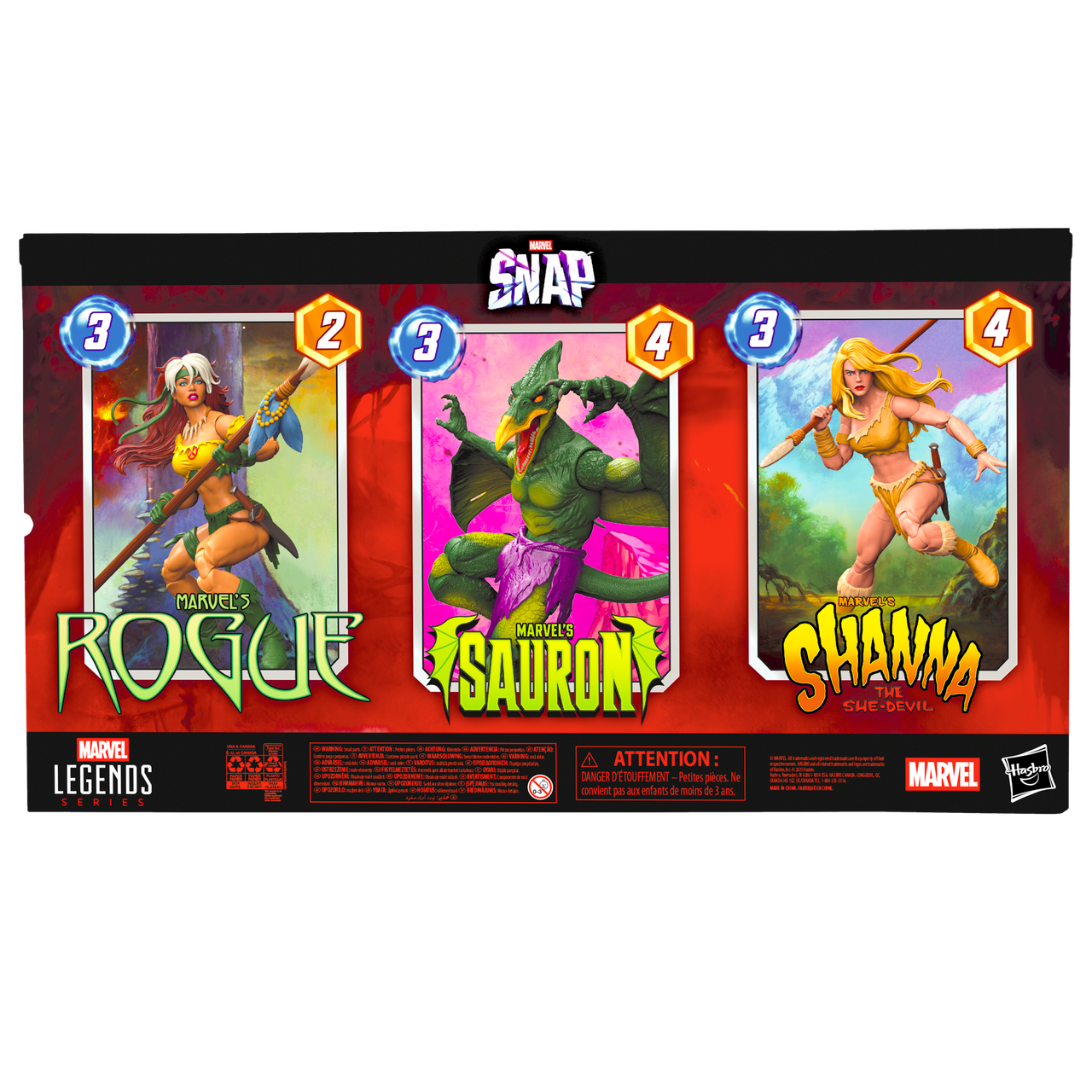 SDCC 2025 Hasbro Marvel Legends Series Gameverse SNAP Savage Land 3 Pack Action Figure