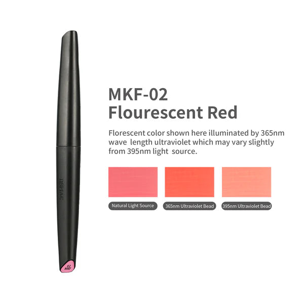 DSPIAE MKF-02 Soft Tip Acrylic Marker Fluorescent Red