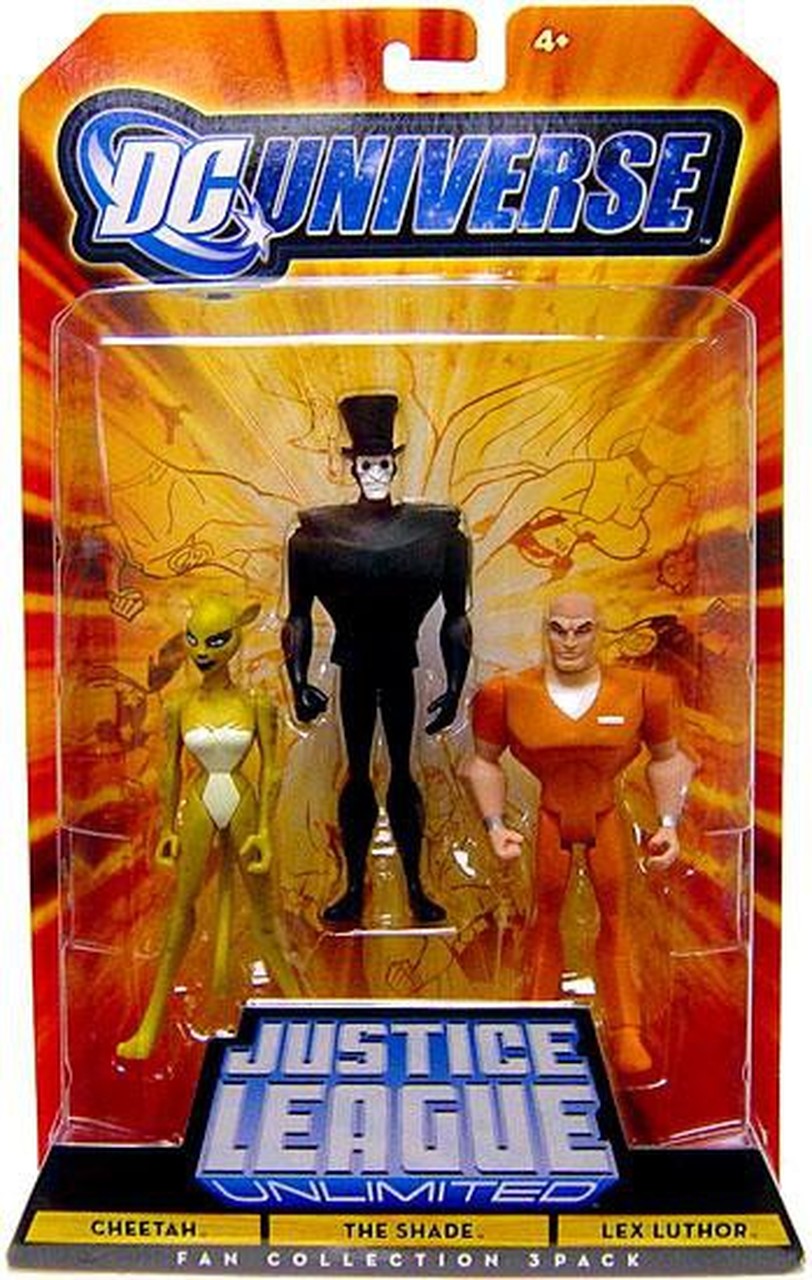 DC Universe Justice League Unlimited Fan Collection Cheetah, The Shade & Lex Luthor Action Figures