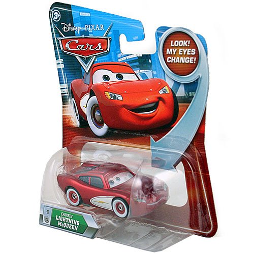Disney / Pixar CARS Movie 1:55 Die Cast Cruisin' Lightning McQueen #4 w/ Lenticular Eyes!