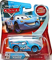 Disney / Pixar CARS Movie 1:55 Die Cast Dinoco Lightning McQueen #5 w/ Lenticular Eyes!