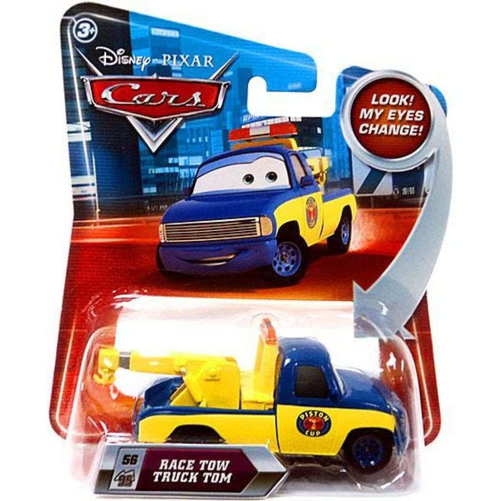 Disney Pixar CARS Movie 1:55 Die Cast Race Tow Truck Tom #155 w/ Lenticular Eyes! 1