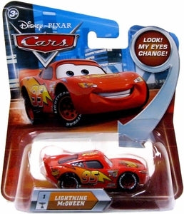 Disney / Pixar CARS Movie 1:55 Die Cast Lightning Mcqueen #1 w/ Lenticular Eyes!