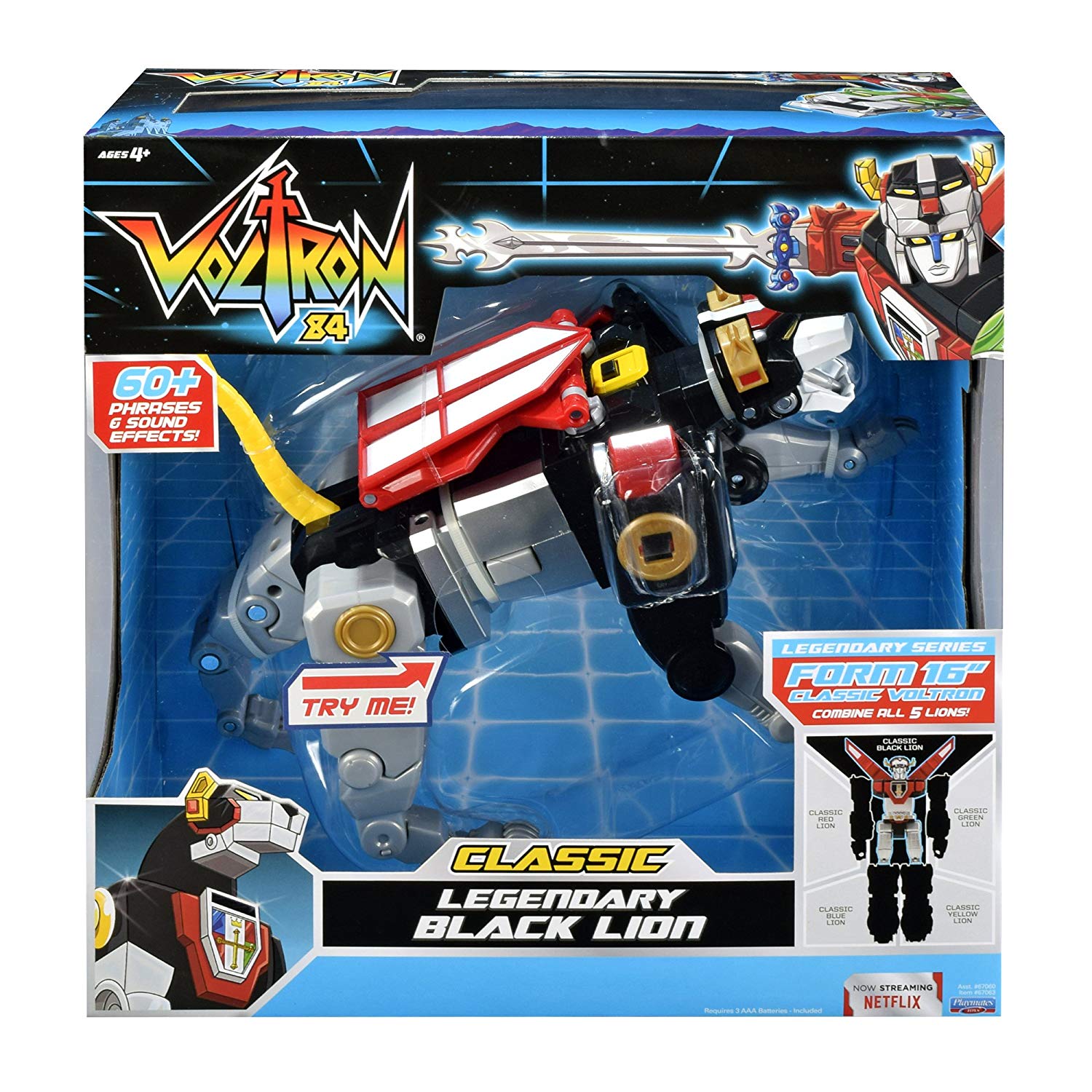 Playmates Classic Black Lion Voltron Defender of the Universe