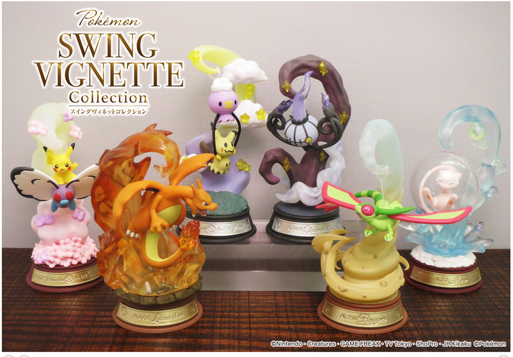 Re-Ment Pokemon Swing Vignette Collection Assortment Trading Figures Box Set of 6