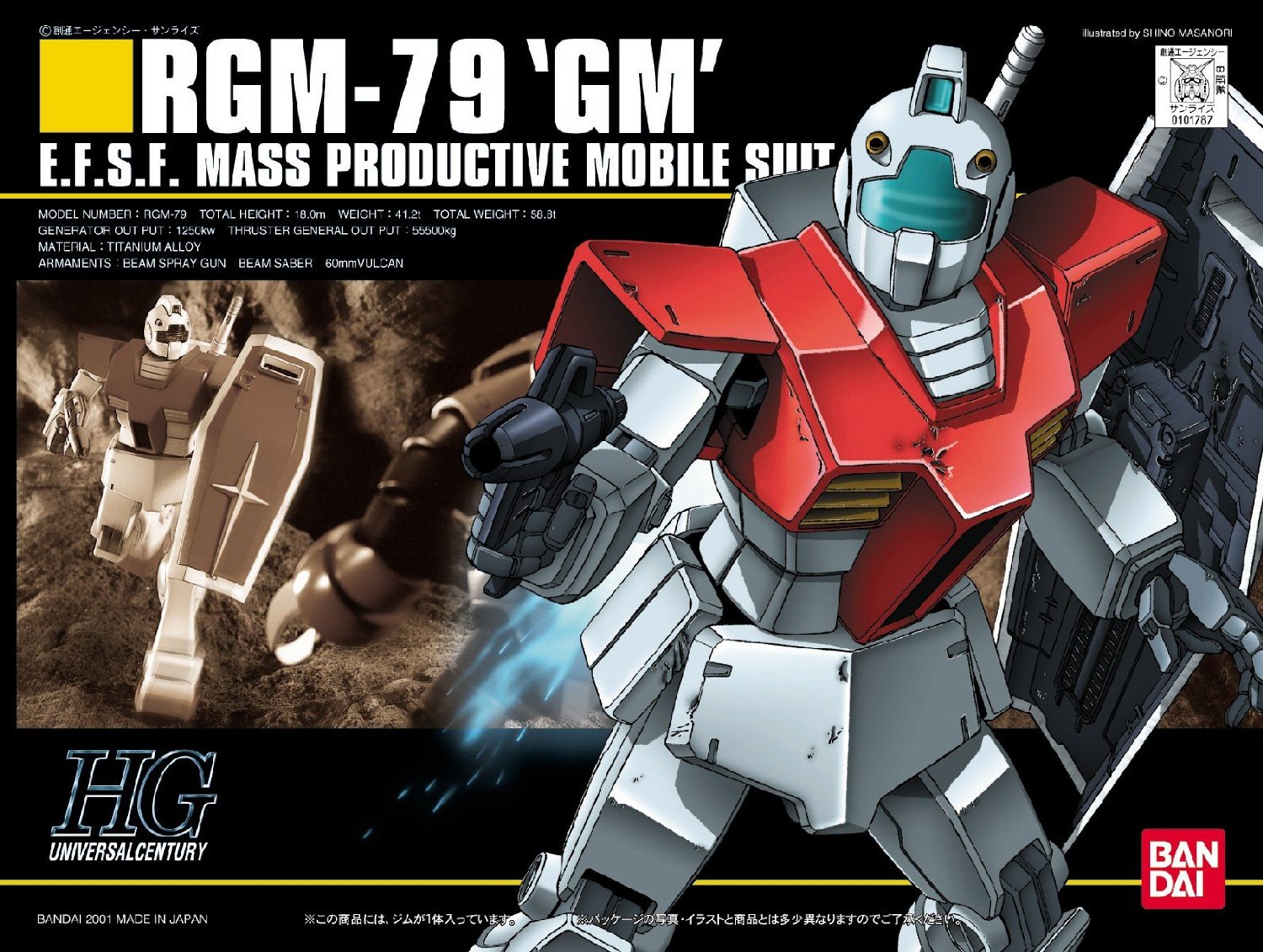 Gundam 1/144 #020 HGUC Universal Century RGM-79 GM Model Kit 1