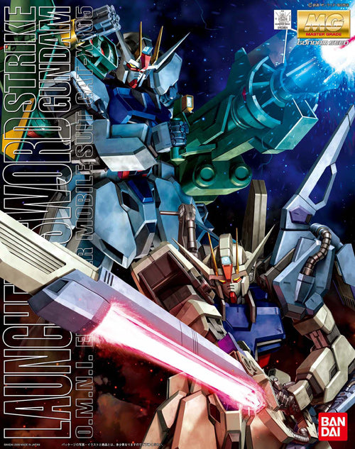 Gundam 1/100 MG Seed Launcher & Sword Strike Gundam O.M.N.I. Enforcer GAT-X105 Model Kit