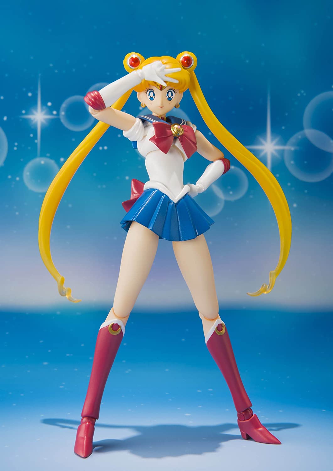 S.H. Figuarts Sailor Moon with Luna Action Figure 1st Edition W/ Bonus Face