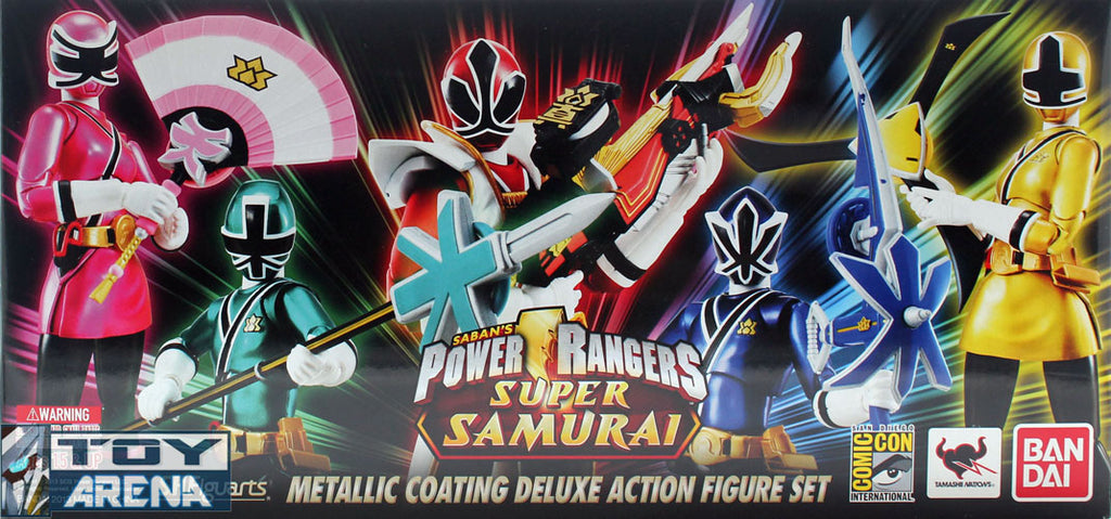 S. H. Figuarts Power Rangers Super Samurai Metallic Coating Deluxe Action Figure Set SDCC 2013 Exclusive