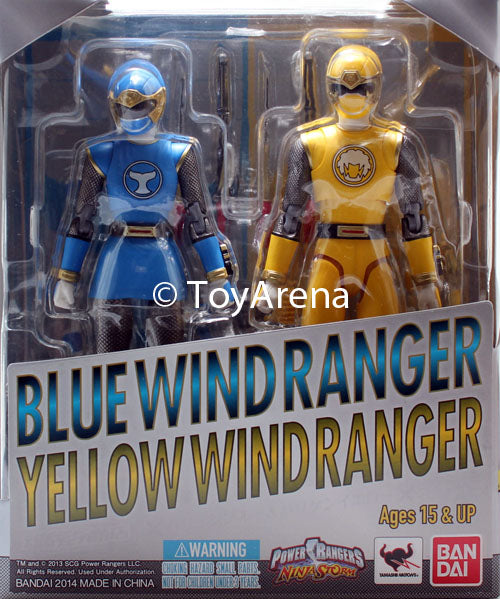 S.H. Figuarts Power Rangers Ninja Storm Blue Wind Ranger & Yellow Wind Ranger Set Action Figure