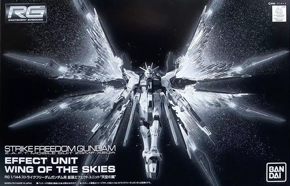 Gundam 1/144 RG Gundam Seed Destiny Strike Freedom Effect Unit Wing of the Skies Expansion Set Model Kit Exclusive