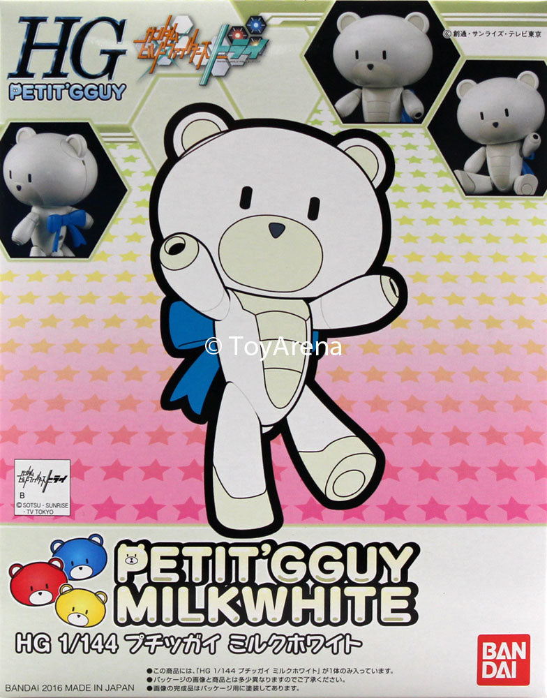 Gundam HGPG Petit'Gguy #05 Beargguy Petit'Gguy Milk White Bear Guy Model Kit