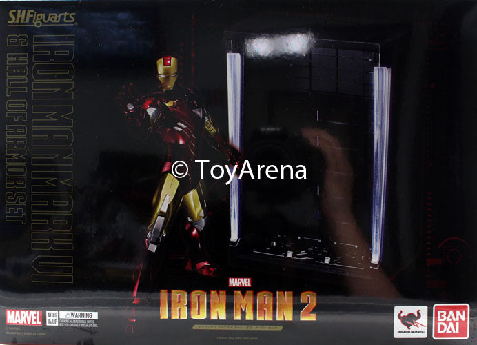 S.H. Figuarts Marvel Iron Man Mark VI (6) and Hall of Armor Set Iron Man