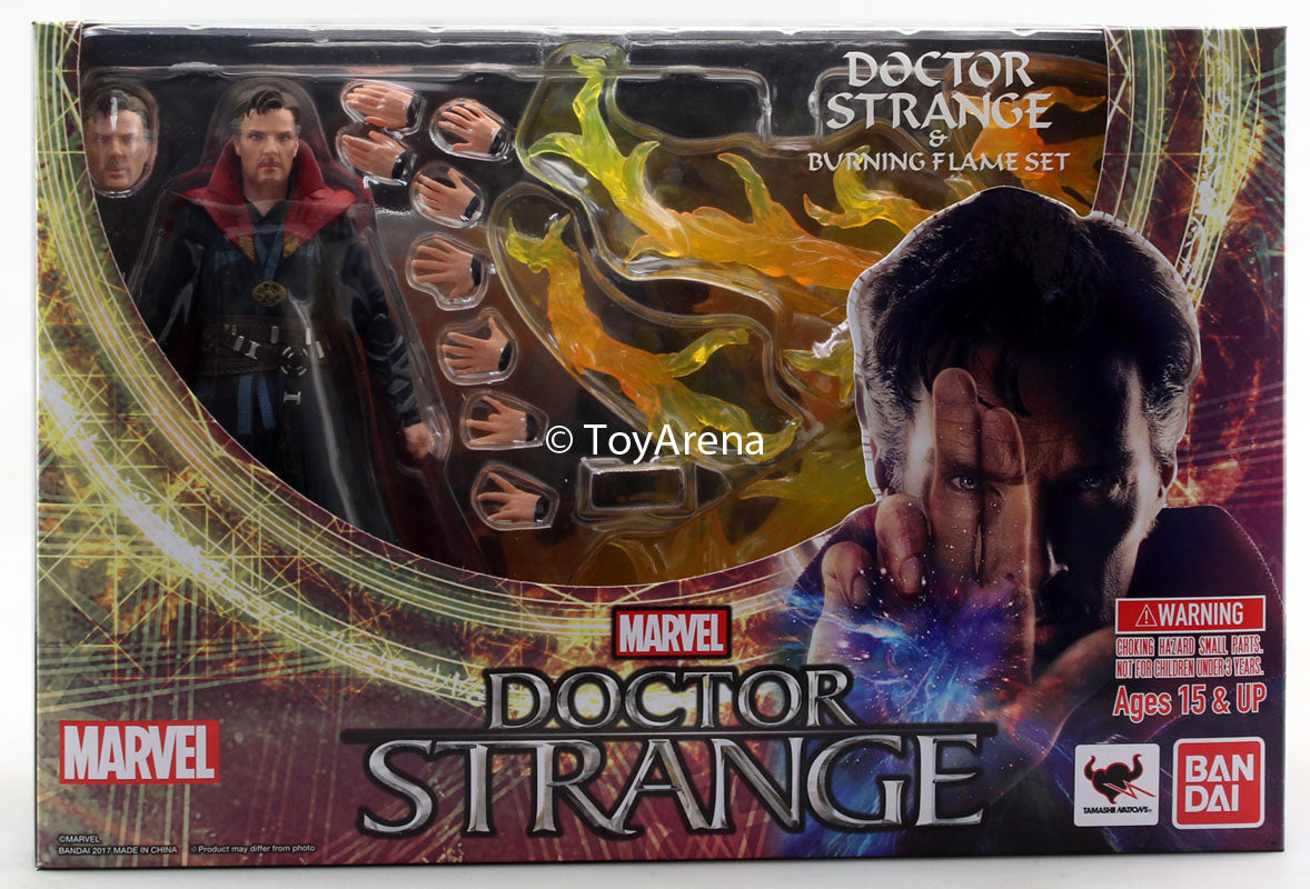 S.H. Figuarts Marvel Doctor Strange & Burning Flame Set Dr. Strange Action Figure