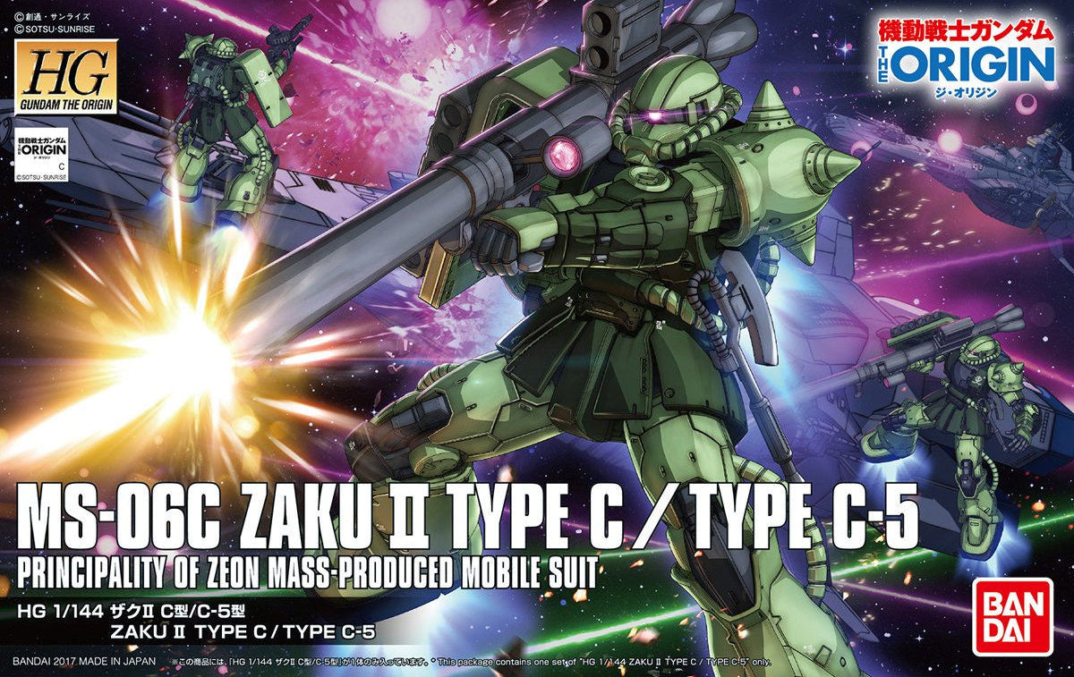 Gundam 1/144 HG The Origin #016 Zaku II Type C / Type C-5 Model Kit
