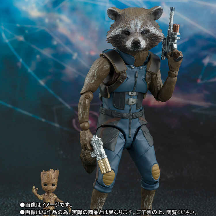 S.H. Figuarts Rocket & Baby Groot Guardians Of The Galaxy Vol. 2 Action Figure 1