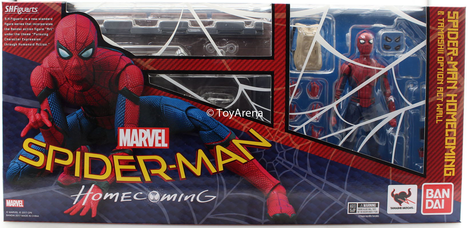 S.H. Figuarts Marvel Spider Man Spiderman: Homecoming & Tamashii ACT Wall Action Figure
