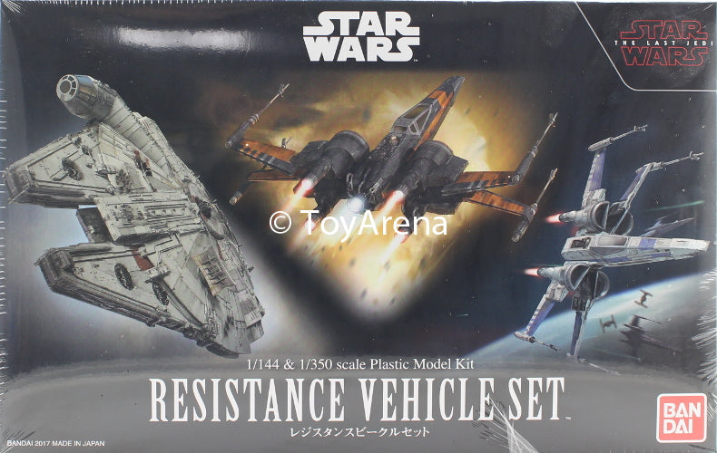 Star Wars 1/144 and 1/350 Scale Resistance Vehicle Set Star Wars Episode VIII The Last Jedi Model Kit