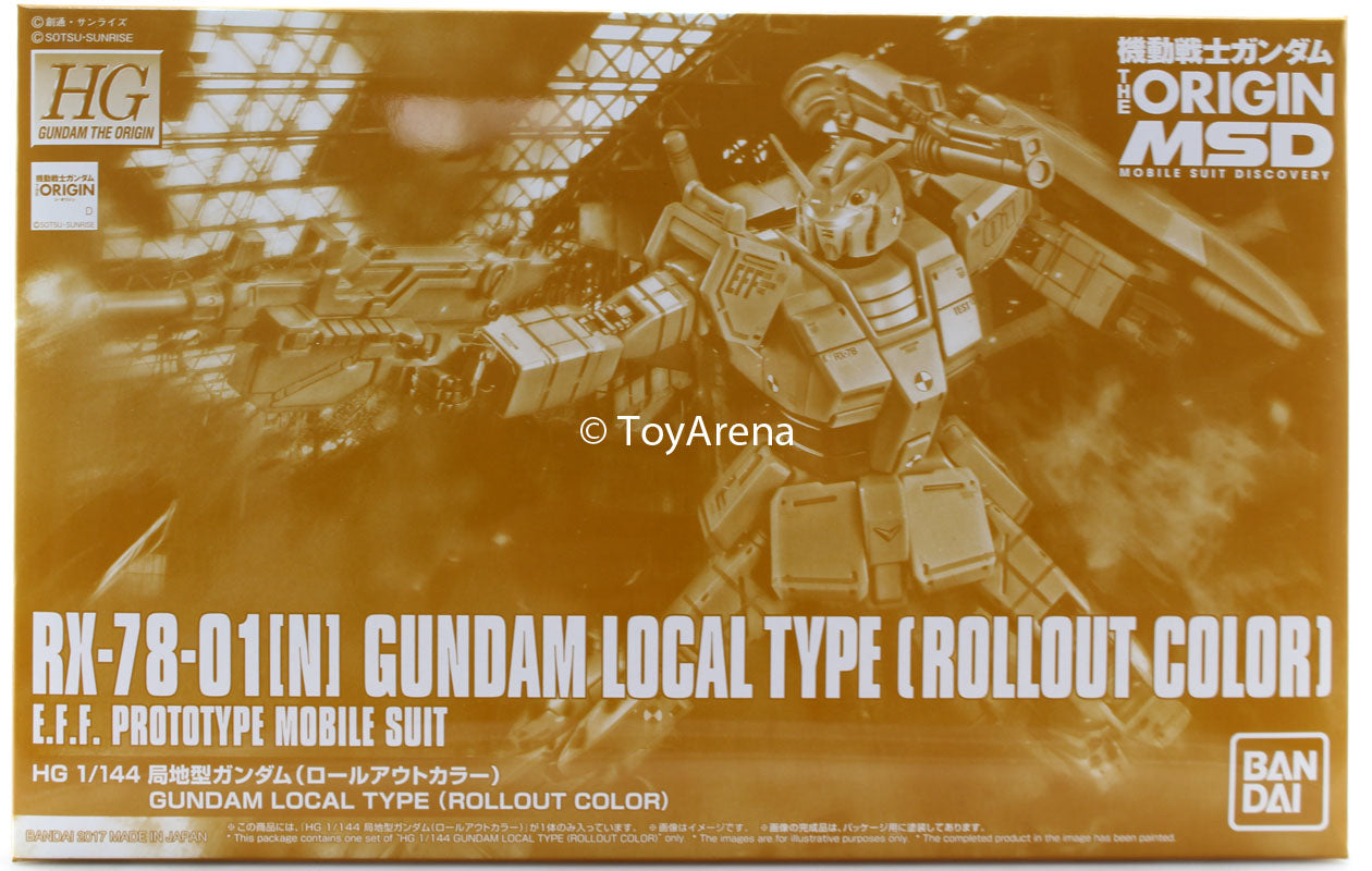 Gundam 1/144 HG The Origin RX-78-01[N] Gundam Local Type (Rollout Color) Model Kit Exclusive