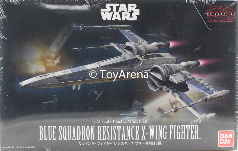 Star Wars 1/72 Scale Blue Squadron Resistance X-Wing Fighter Star Wars Episode VIII The Last Jedi Model Kit