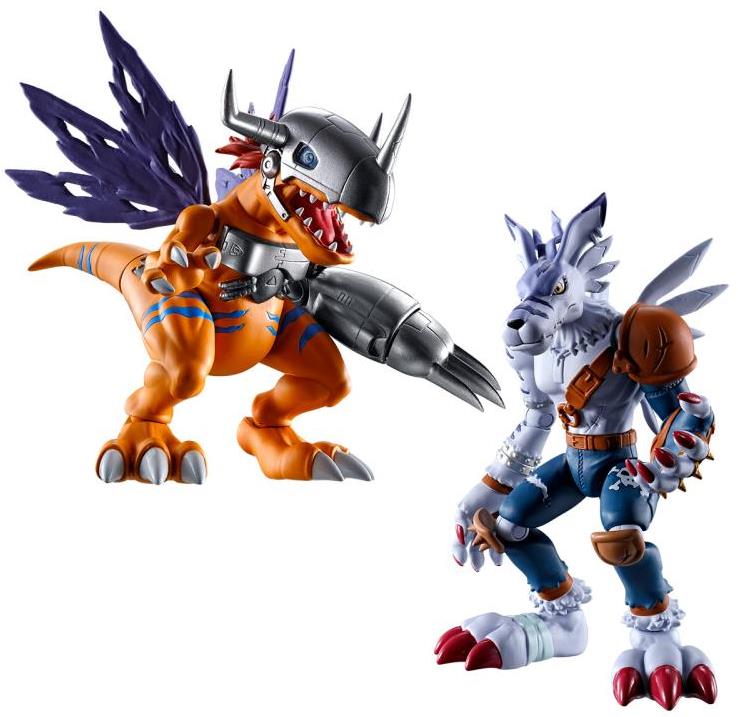 Bandai Digimon Adventure Metalgreymon and Weregarurumon Shodo Box set of 2 Action Figure
